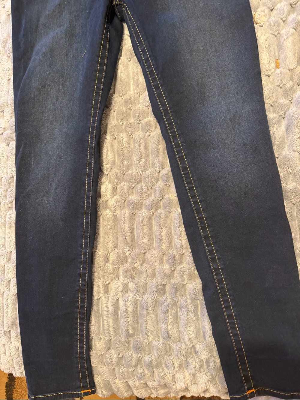 True Religion Dark Indigo Skinny Jeans with Contrast Stitching